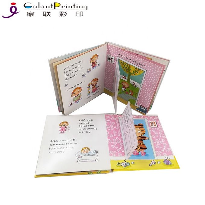 Livres faits sur commande de découpage éducatifs de contact et de sensation de carton d'impression de livre relié