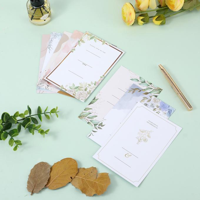 Carte d'invitation de mariage imprimée sur mesure avec enveloppe pour la décoration du bain de mariée 7