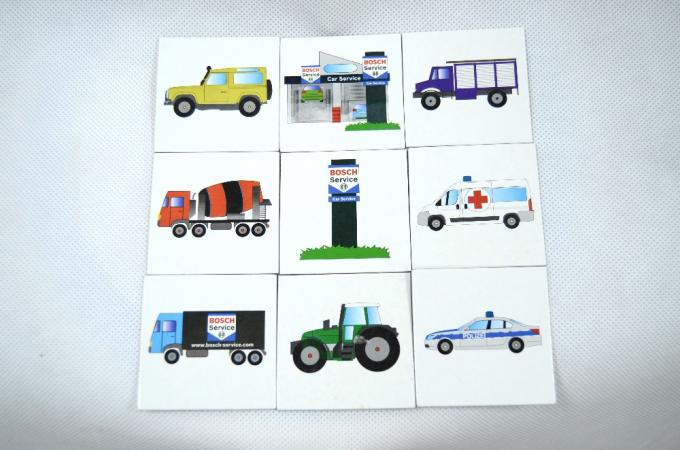 Des modèles personnalisés Voiture de transport Mémo éducatif Jeux de cartes pour les jeunes et les enfants en taille personnalisée 1