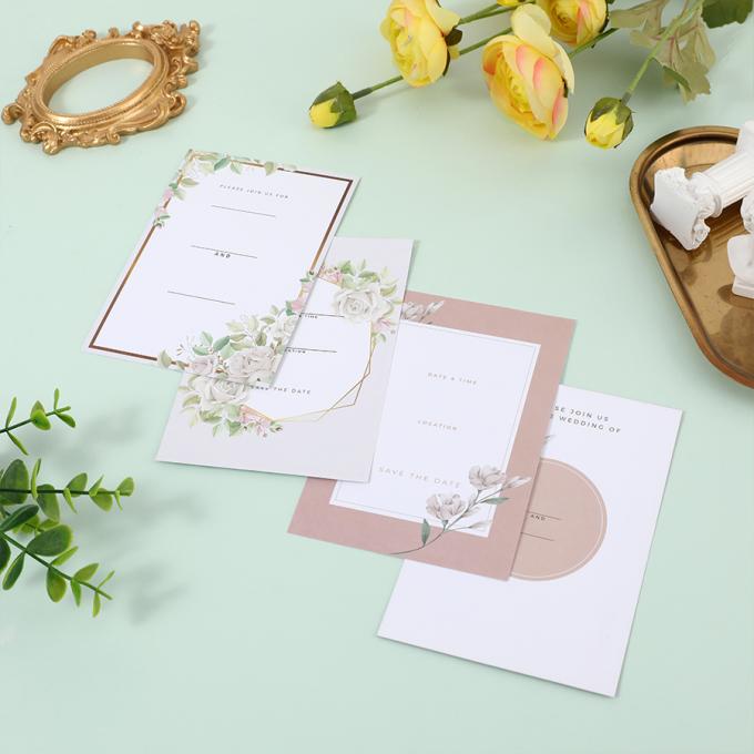 Carte d'invitation de mariage imprimée sur mesure avec enveloppe pour la décoration du bain de mariée 9