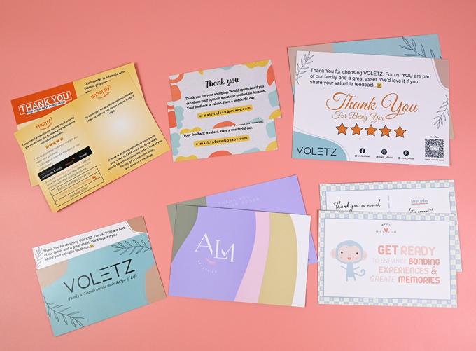 Carte de remerciement personnalisée pour le soutien à ma petite entreprise Carte postale d'impression UV et offset 9