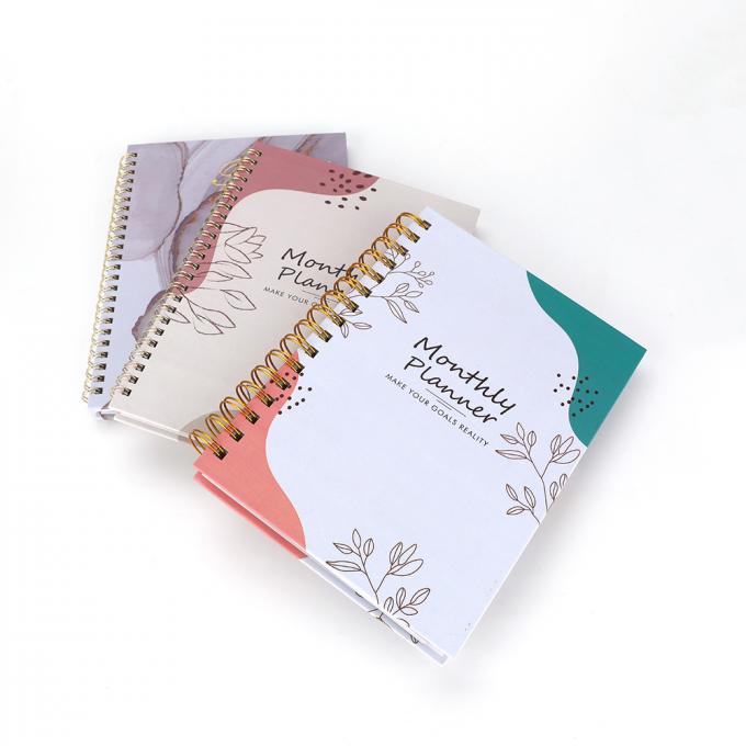 Planificateur de cahier imprimé sur mesure Remplissez A5 Planificateur quotidien mensuel Couverture dure Taille variable 3