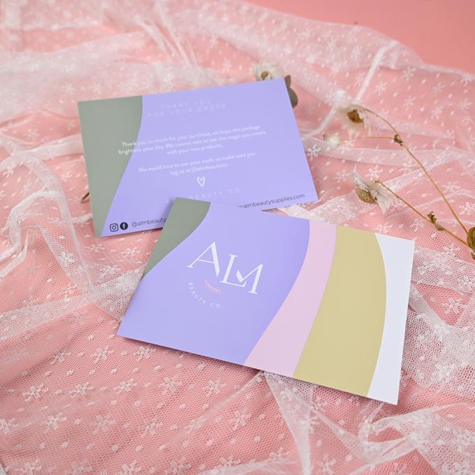 Carte de remerciement personnalisée pour le soutien à ma petite entreprise Carte postale d'impression UV et offset 5