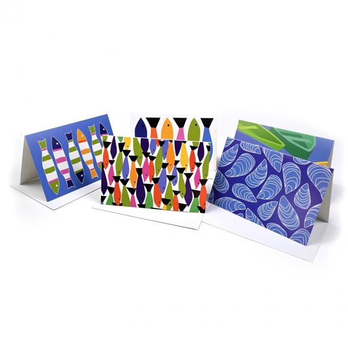 OEM plié Merci Carte Cartes de vœux Impression Servir Design personnalisé Avec enveloppe 4