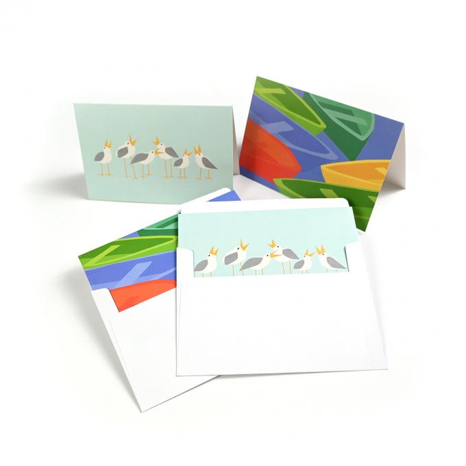 OEM plié Merci Carte Cartes de vœux Impression Servir Design personnalisé Avec enveloppe 7