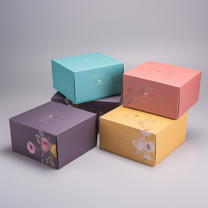 Taille personnalisée Acceptée Lamination brillante Eco-friendly Cuisine de la peau Boîte d'emballage de parfum 10