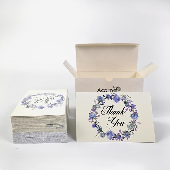 Conception personnalisée de cartes de voeux en papier imprimé à fleurs avec enveloppes et boîtes 8