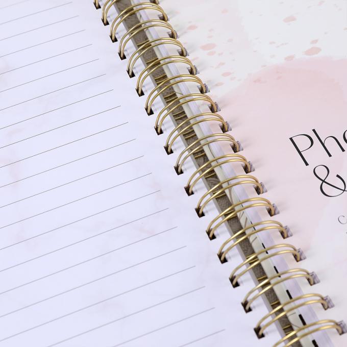 A4 A5 Spirale journal papier carnets de journaux de journaux de mariage planificateur pour les femmes 6