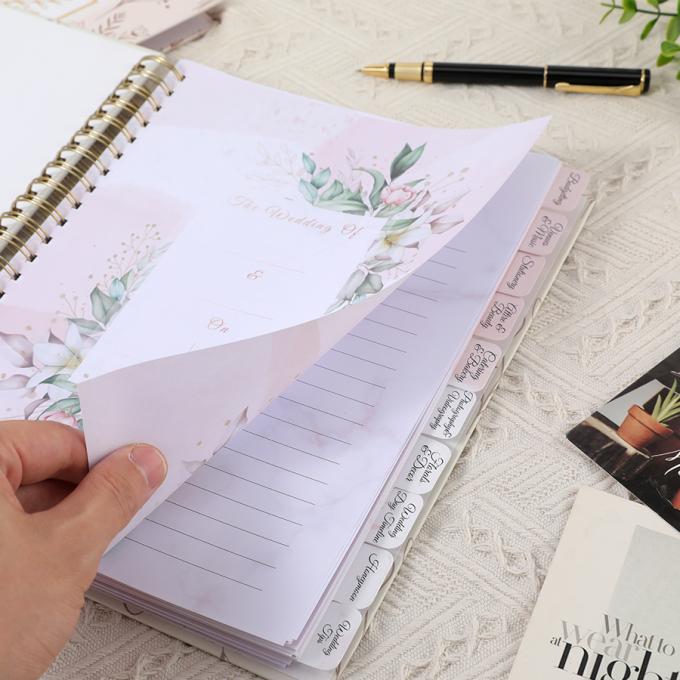 A4 A5 Spirale journal papier carnets de journaux de journaux de mariage planificateur pour les femmes 5