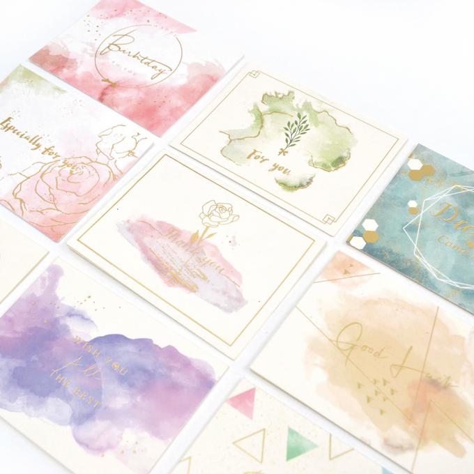 Petite entreprise personnalisée Cartes de remerciement Carte de vœux avec enveloppe et autocollants 3