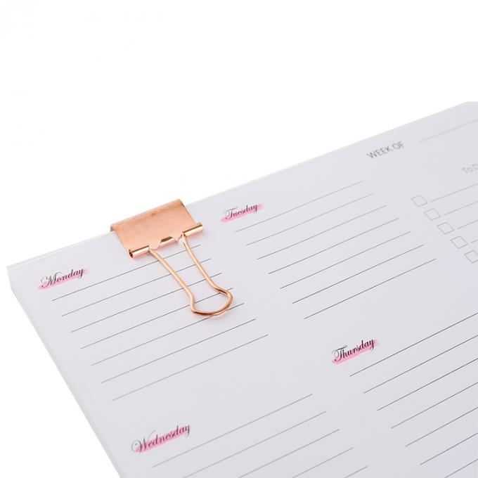 Impression offset personnalisée Softtring durable Liant Planificateurs hebdomadaires et cahiers 50 feuilles 1