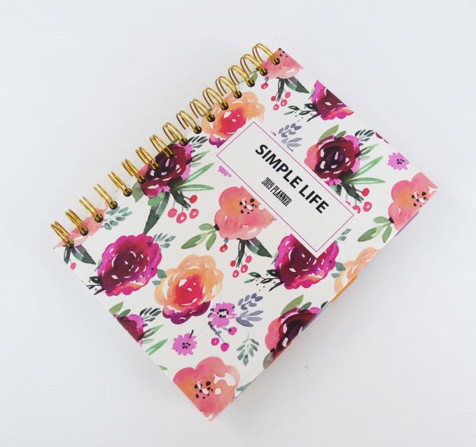Organisateur / planificateur Taille A5 Or rose O fil en spirale CMYK 2021 planificateur d'agenda 0