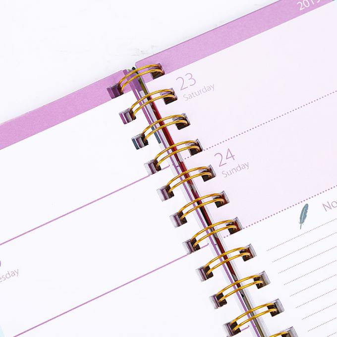 L'école d'impression CMYK à couverture rigide Academic Inspirational Weekly Planner Notebook en papier 5