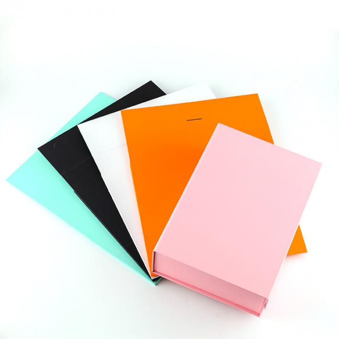 Logo personnalisé Emballage en papier en couverture rigide Magnétique pliable Boîte cadeau pliable avec couvercle magnétique 7
