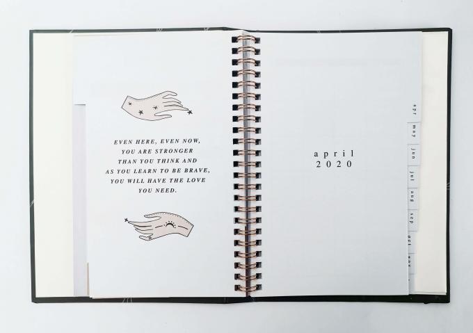 Cacher un cahier en couverture dure en spirale, imprimer un plan hebdomadaire avec 80 feuilles de pages intérieures 3
