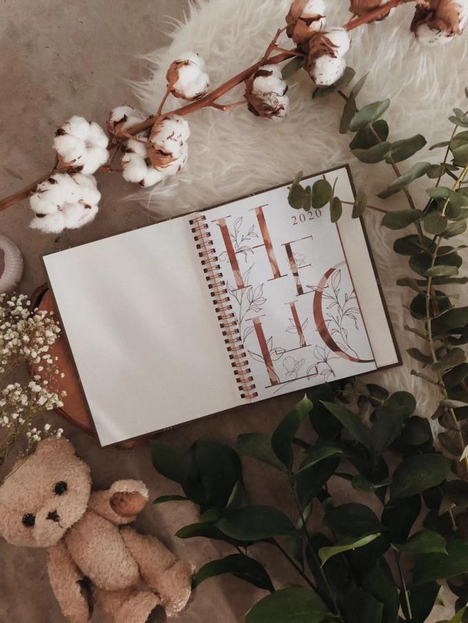 Cacher un cahier en couverture dure en spirale, imprimer un plan hebdomadaire avec 80 feuilles de pages intérieures 5