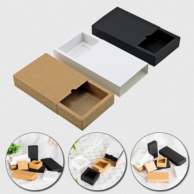 Logo personnalisé Recyclable Black Kraft Gift Packaging Boîte en carton pour le mariage 6