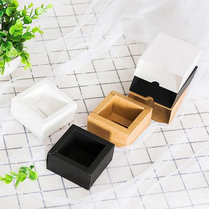 Logo personnalisé Recyclable Black Kraft Gift Packaging Boîte en carton pour le mariage 8