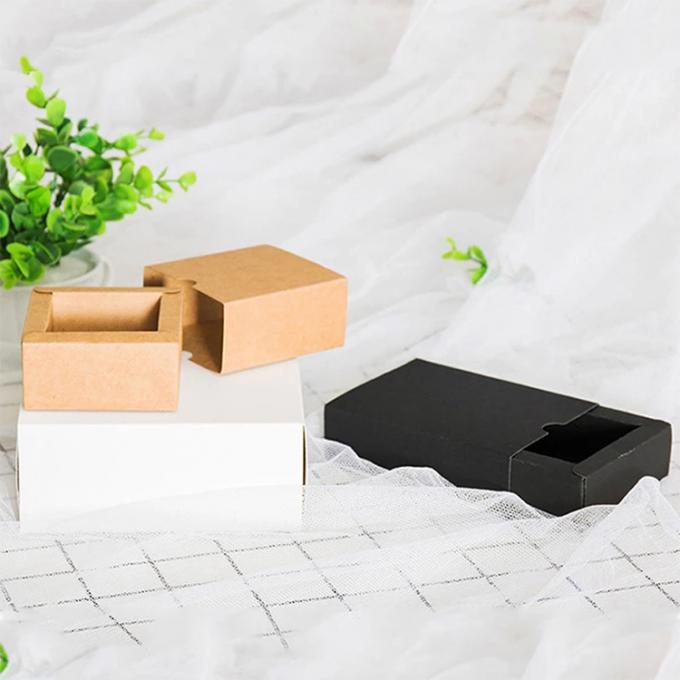 Logo personnalisé Recyclable Black Kraft Gift Packaging Boîte en carton pour le mariage 9