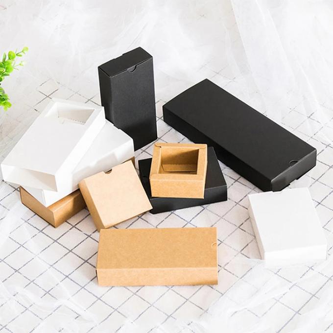 Logo personnalisé Recyclable Black Kraft Gift Packaging Boîte en carton pour le mariage 7