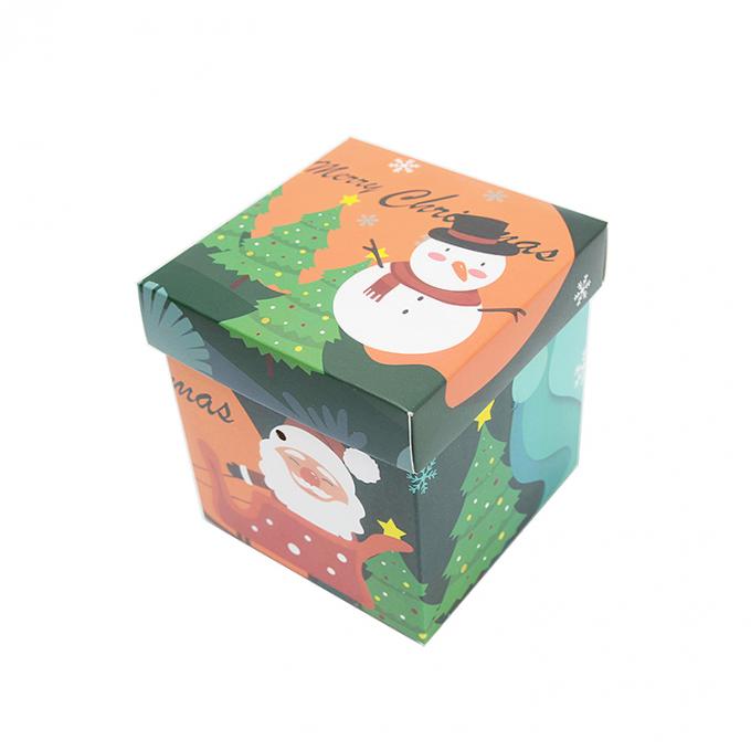 Autres cadeaux artisanaux Décoration de Noël imprimée sur mesure Carton Boîte d'emballage en papier cadeau avec couvercle et base 3