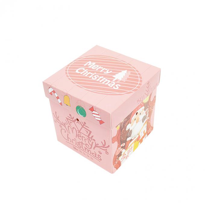 Autres cadeaux artisanaux Décoration de Noël imprimée sur mesure Carton Boîte d'emballage en papier cadeau avec couvercle et base 2
