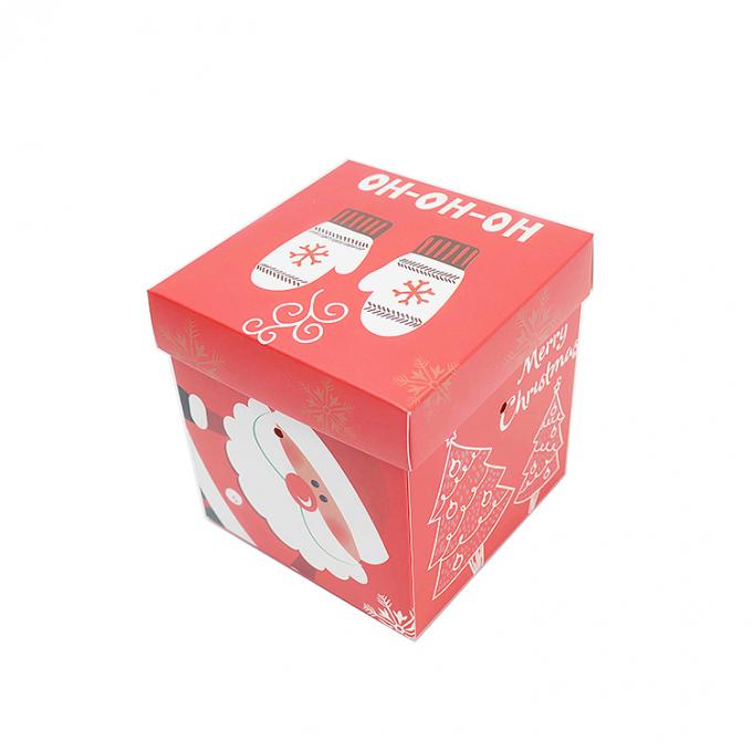 Autres cadeaux artisanaux Décoration de Noël imprimée sur mesure Carton Boîte d'emballage en papier cadeau avec couvercle et base 4