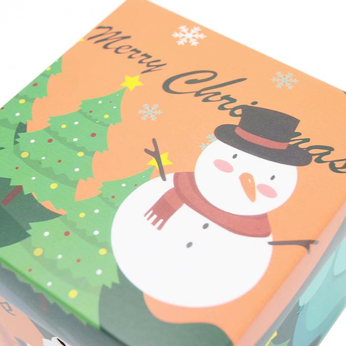 Autres cadeaux artisanaux Décoration de Noël imprimée sur mesure Carton Boîte d'emballage en papier cadeau avec couvercle et base 5