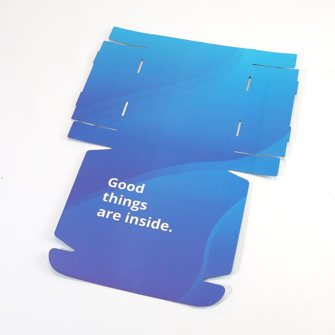Logo personnalisé Trois couches durcies recyclables bleues ondulées Boîtes aux lettres Boîtes d'abonnement 9