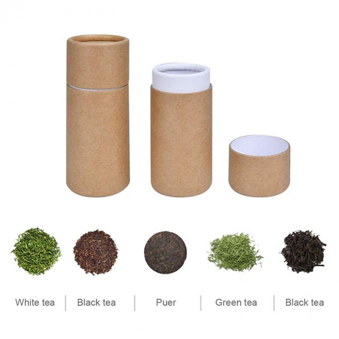 Boîte d'emballage de thé à logo personnalisé recyclable Boîte à tubes en papier kraft 11