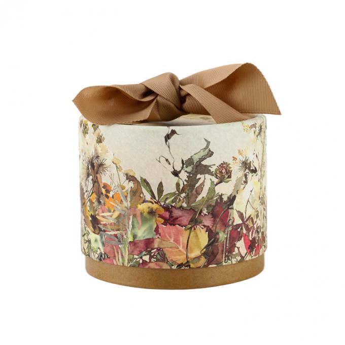 CMYK Logo personnalisé Papier Kraft Vêtements Bijoux Parfums Tubes de papier Bouteille de fleurs Boîte d'emballage cadeau avec ruban 6