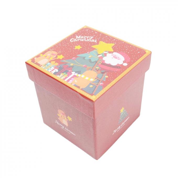 Logo de Noël personnalisé de luxe cadeau papier boîtes de bijoux pour le collier de bracelet emballage 7