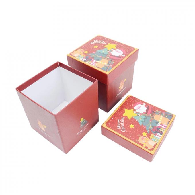 Logo de Noël personnalisé de luxe cadeau papier boîtes de bijoux pour le collier de bracelet emballage 9