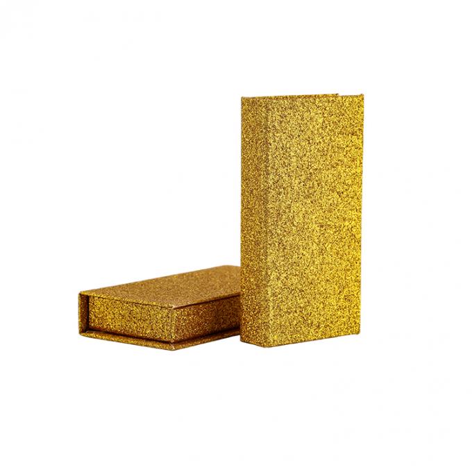 Logo personnalisé Pink Glitter Faux Cils Box de vente au détail avec structure en carton 4