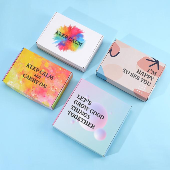 Logo personnalisé en carton ondulé rose Lashes Boîte de messagerie pour emballage cadeau industriel 6
