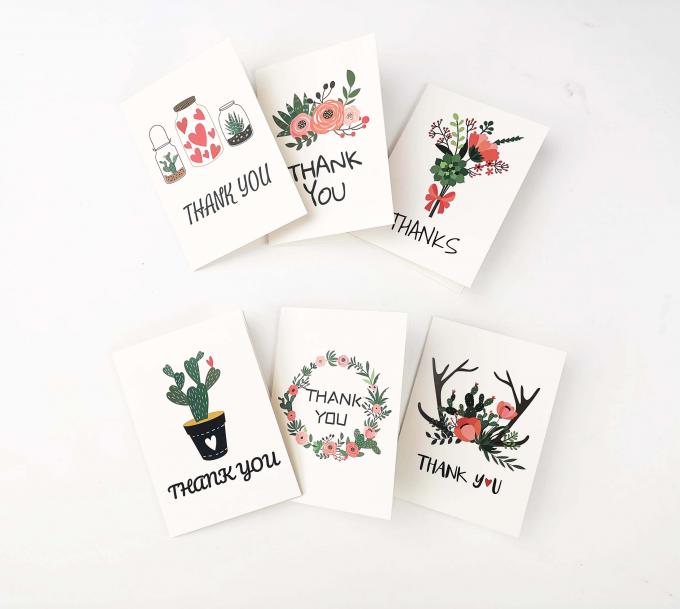 Décoration de mariage Impression de cartes personnalisées 36 packs Impression de cartes de notes florales 6