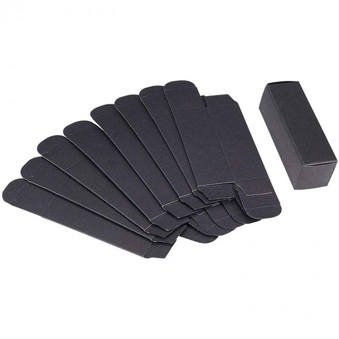Cosmétiques noirs creux sur mesure rouge à lèvres Gloss de lèvres Boîtes de papier d'emballage pour tube de rouge à lèvres 3