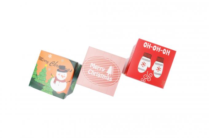 Chasseur de neige imprimé petit cadeau d'emballage cadeau de Noël boîtes de bonbons avec couvercle 6