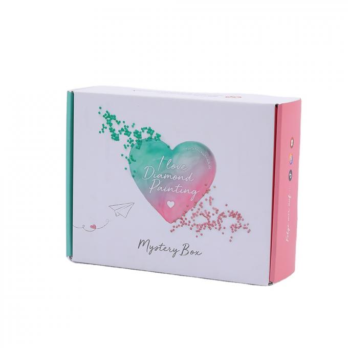 Commande personnalisée Acceptée Impression Boîte cadeau d'emballage blanc Boîte courrier en papier ondulé 9