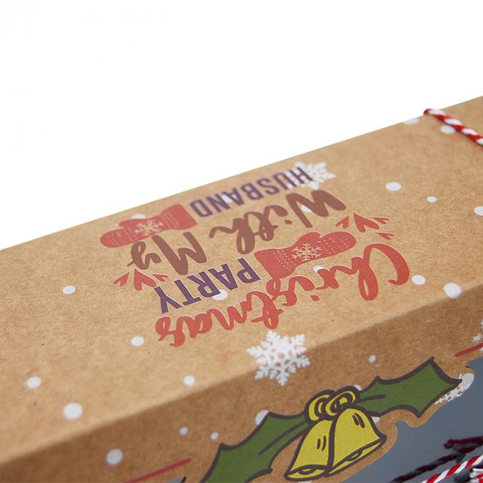 Boîte cadeau de biscuits à beignets de Noël avec fenêtre transparente personnalisée et accrocheuse 5