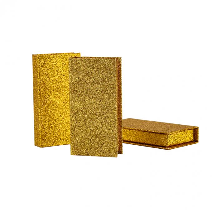 Logo personnalisé Pink Glitter Faux Cils Box de vente au détail avec structure en carton 5