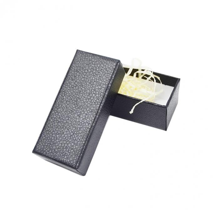 Boîtes auto-érigées personnalisées de luxe en papier noir collier de collier emballage bijoux boîte en papier parfumé avec couvercle 3
