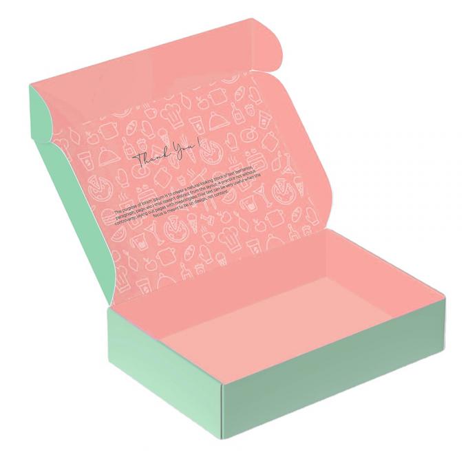 Commande personnalisée Expédition verte emballage cadeau ondulé Boîtes de messagerie pour les petites entreprises 9