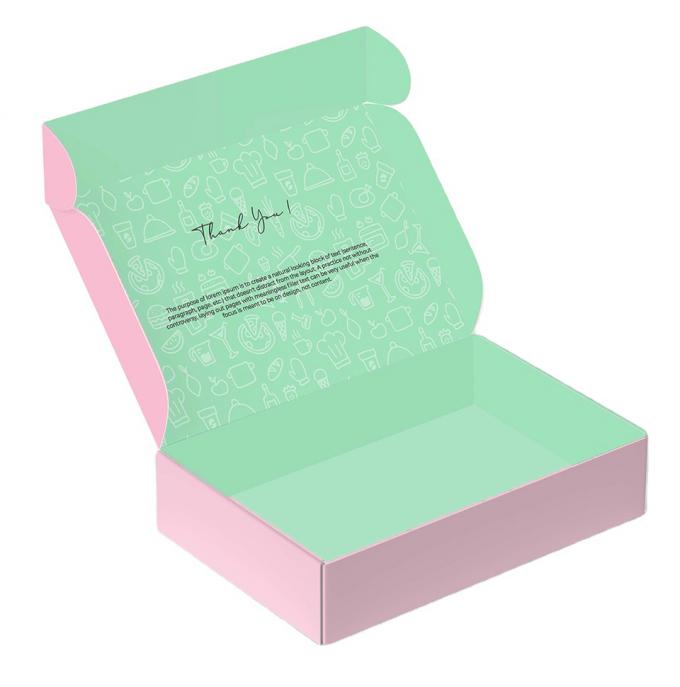 Commande personnalisée Expédition verte emballage cadeau ondulé Boîtes de messagerie pour les petites entreprises 8