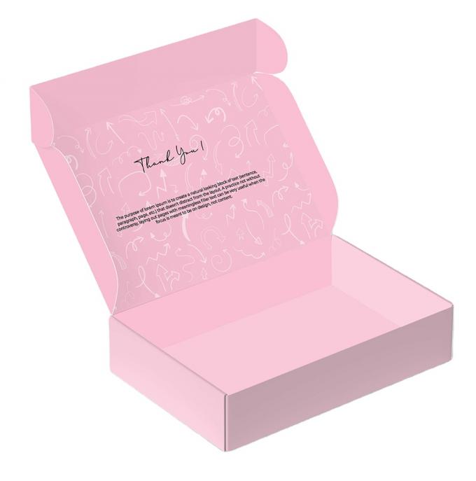 Boîtes de papier à colorier en carton ondulé Boîtes d'expédition roses 6
