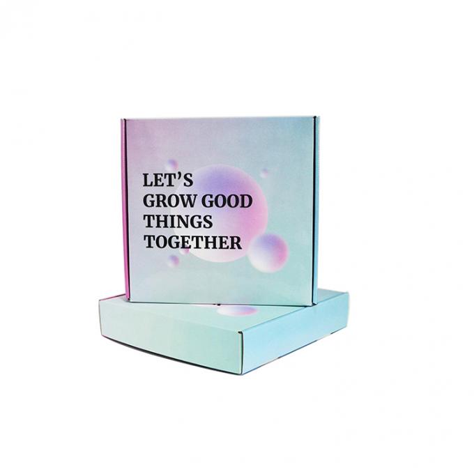Logo personnalisé Pourpre gradient carton ondulé papier cadeau emballage courrier boîte postale 9