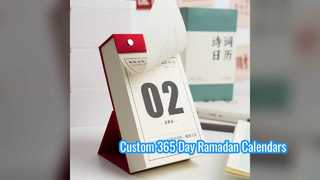 Impression personnalisée du calendrier de bureau du Ramadan de 365 jours 2024