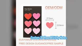 Custom 3D Translucent Round Sticky Notes for Branding