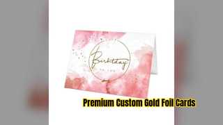 Cartes de vœux personnalisées en feuille d'or pour chaque occasion