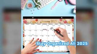 Calendrier mural personnalisé de 18 mois 2025 pour la maison et le bureau